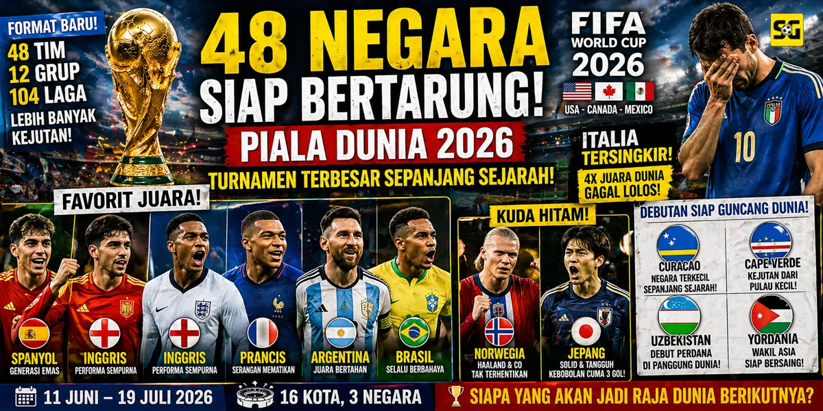 48 Negara Siap Bertarung di Piala Dunia 2026, Ini Detail Lengkapnya