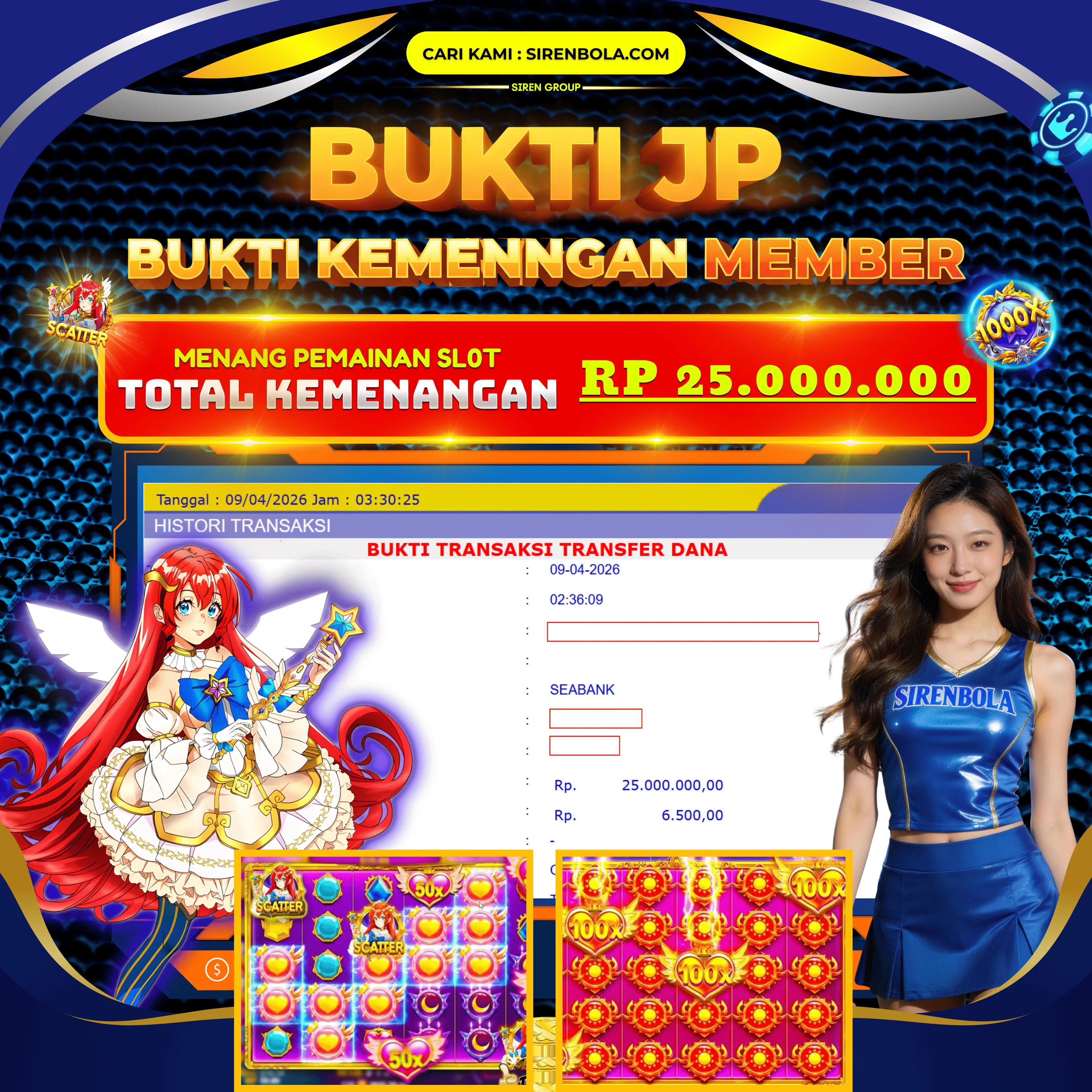 BUKTI JACKPOT 25 JT  STARLIGHT PRINCES 1000 ( 09 APRIL 2026 ) LUNAS...