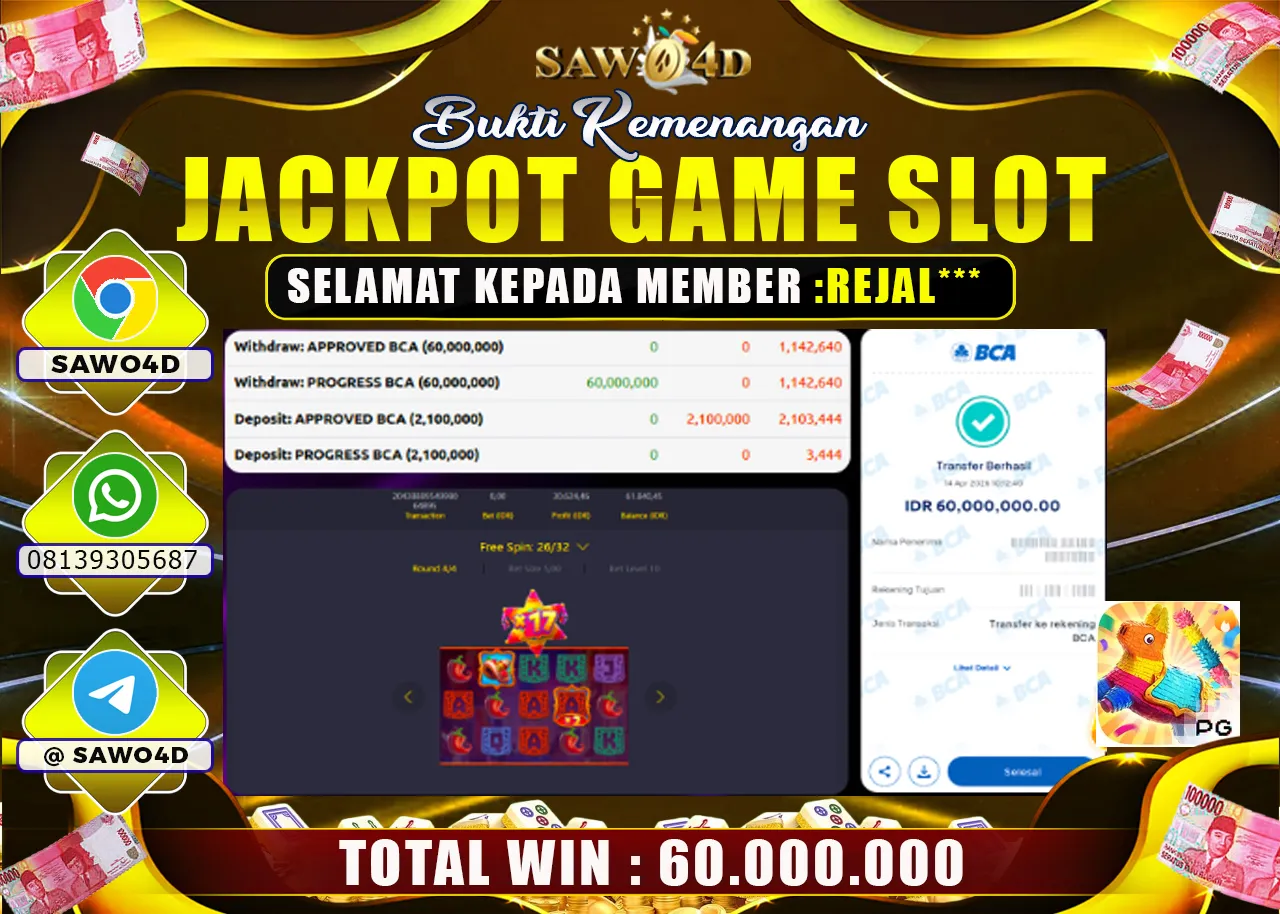 SAWO4D JACKPOT PINATA WINS 60.000.000 -LUNAS