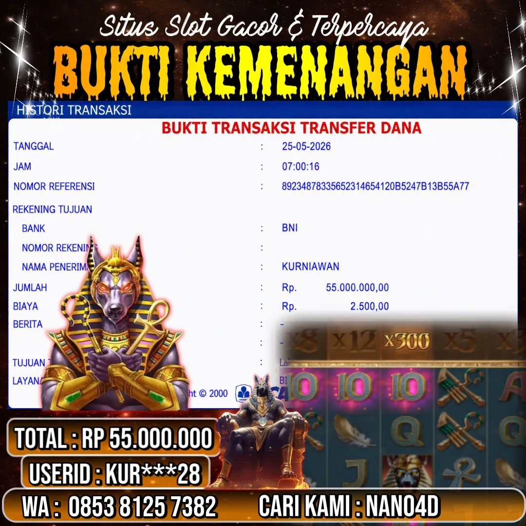 Bukti Jackpot & Pembayaran Nano4d Bandar Togel & Slot ! 258