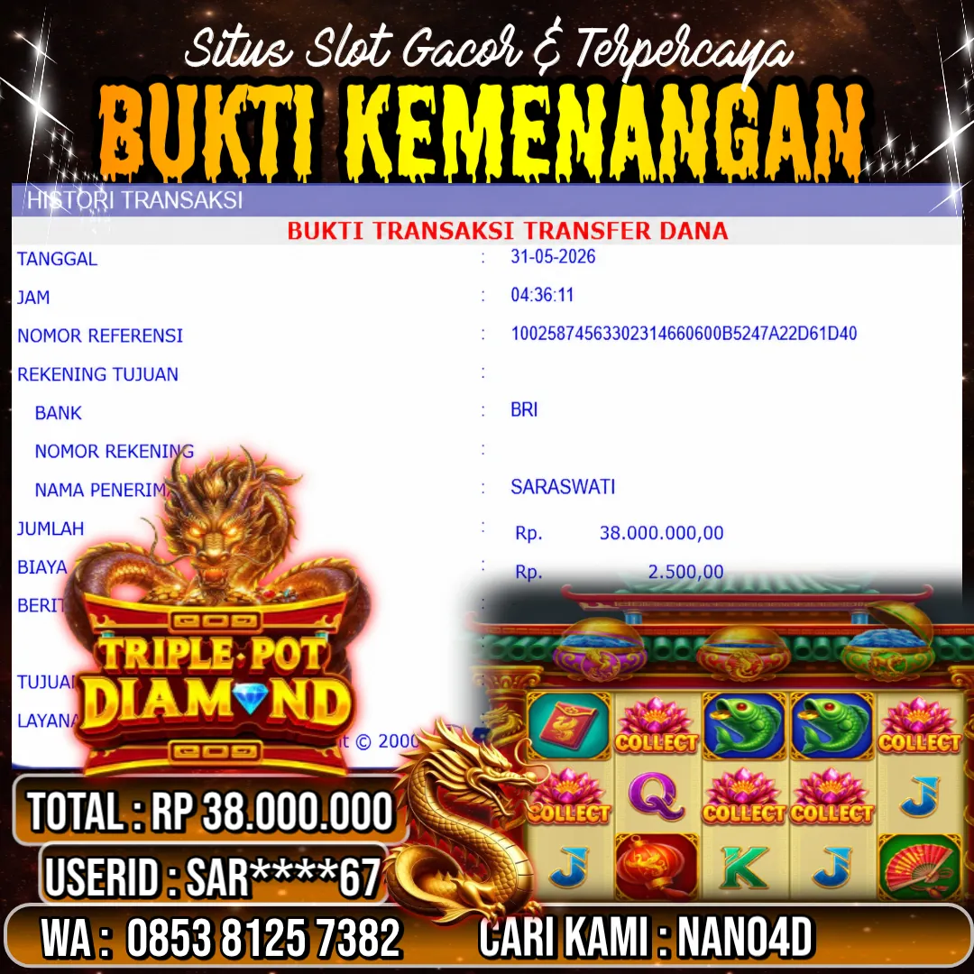 Bukti Jackpot & Pembayaran Nano4d Bandar Togel & Slot ! 264