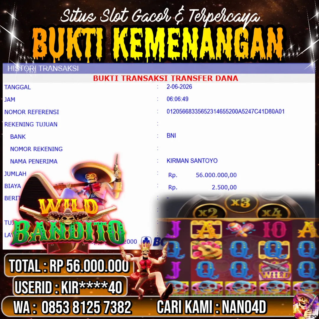 Bukti Jackpot & Pembayaran Nano4d Bandar Togel & Slot ! 266