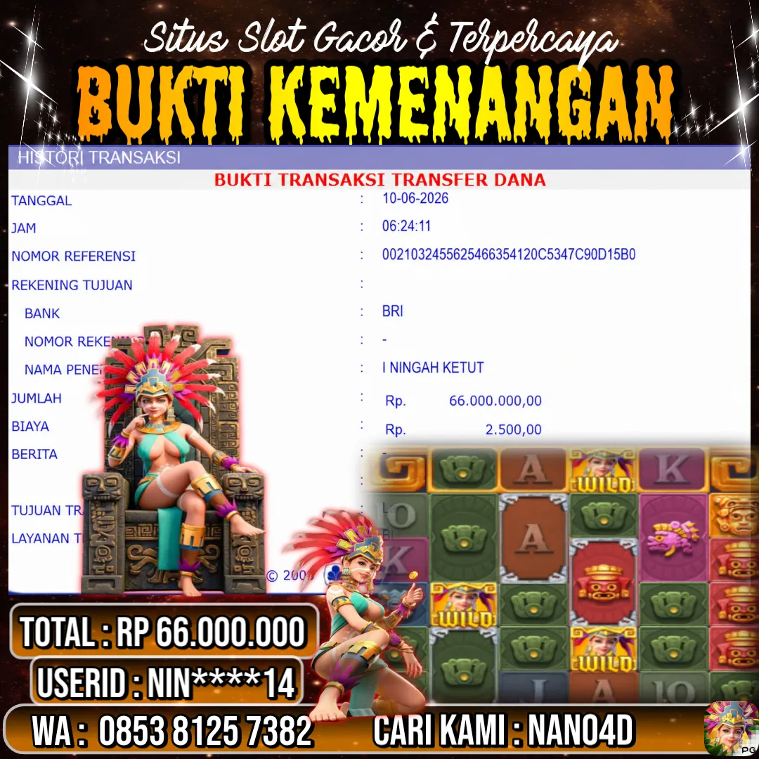 Bukti Jackpot & Pembayaran Nano4d Bandar Togel & Slot ! 274