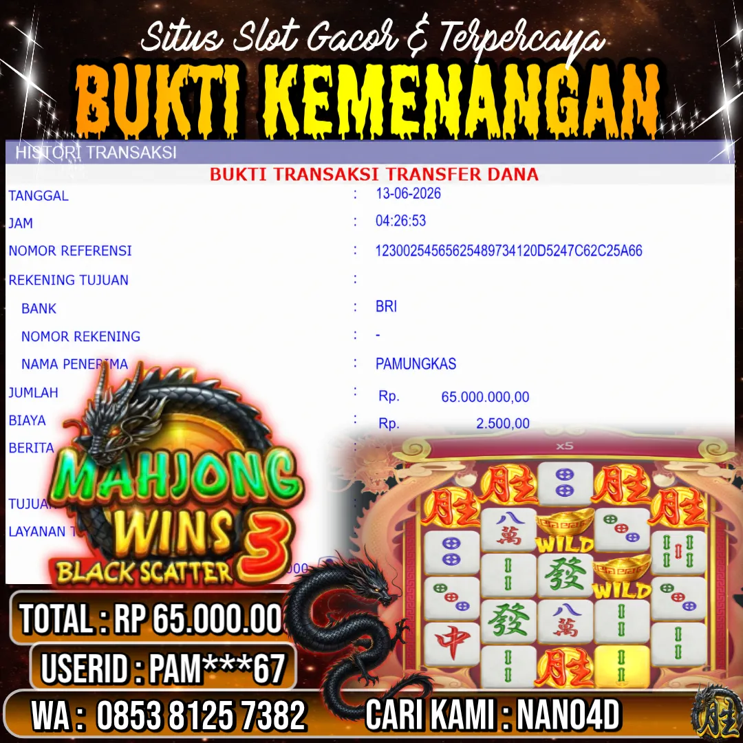 Bukti Jackpot & Pembayaran Nano4d Bandar Togel & Slot ! 277