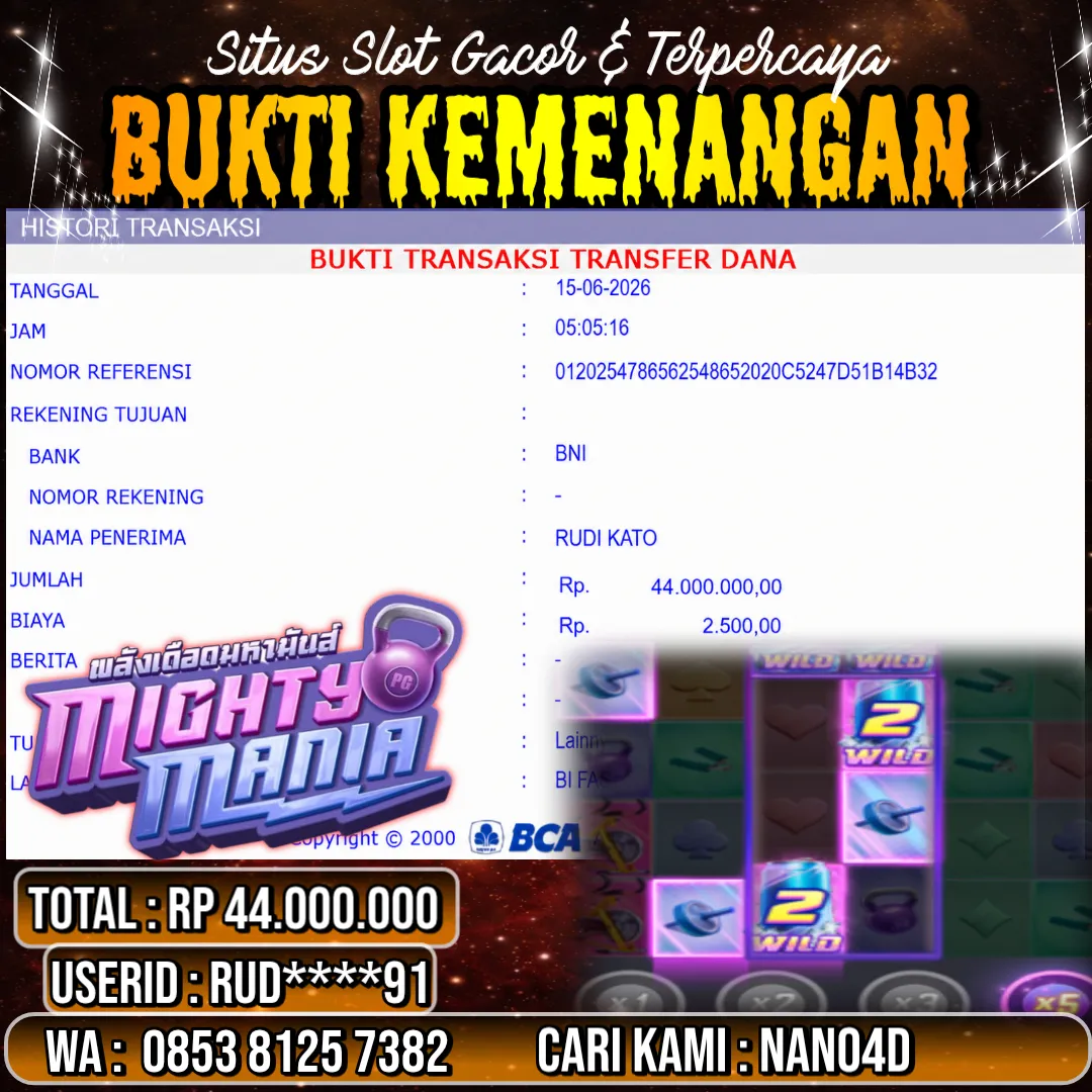 Bukti Jackpot & Pembayaran Nano4d Bandar Togel & Slot ! 279