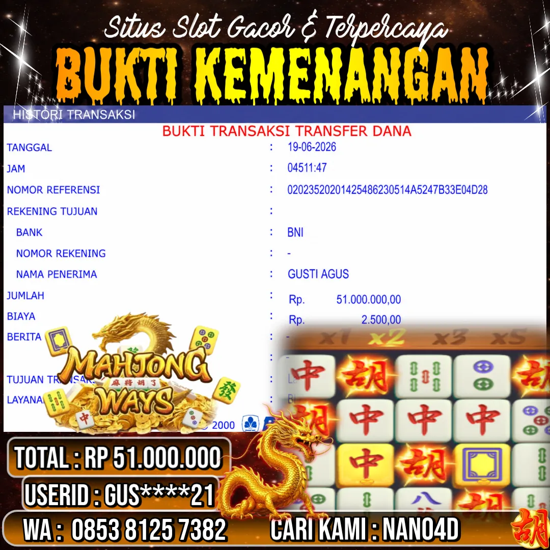 Bukti Jackpot & Pembayaran Nano4d Bandar Togel & Slot ! 283