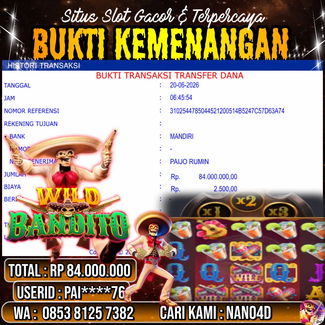 Bukti Jackpot & Pembayaran Nano4d Bandar Togel & Slot ! 284