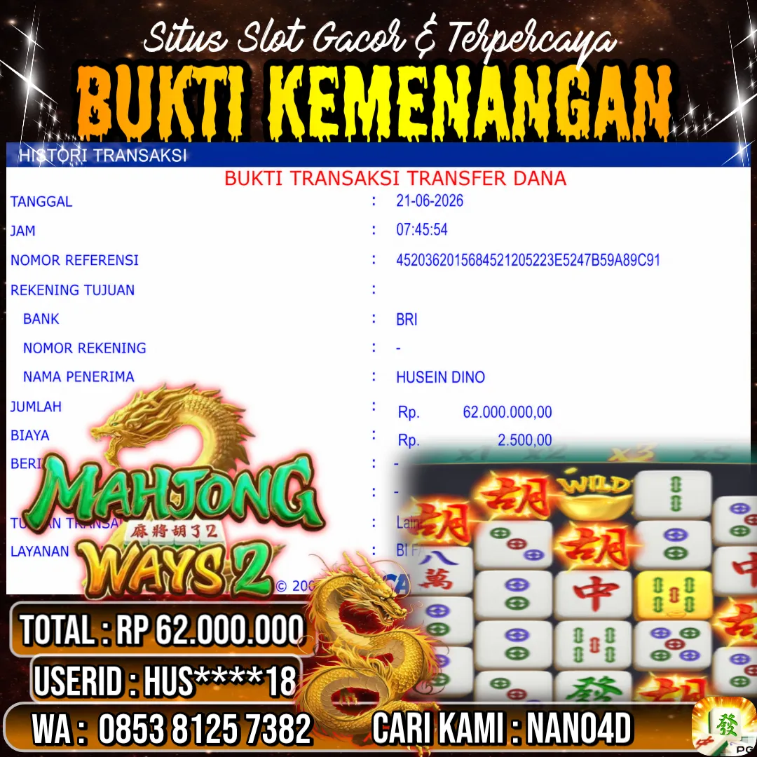 Bukti Jackpot & Pembayaran Nano4d Bandar Togel & Slot ! 285