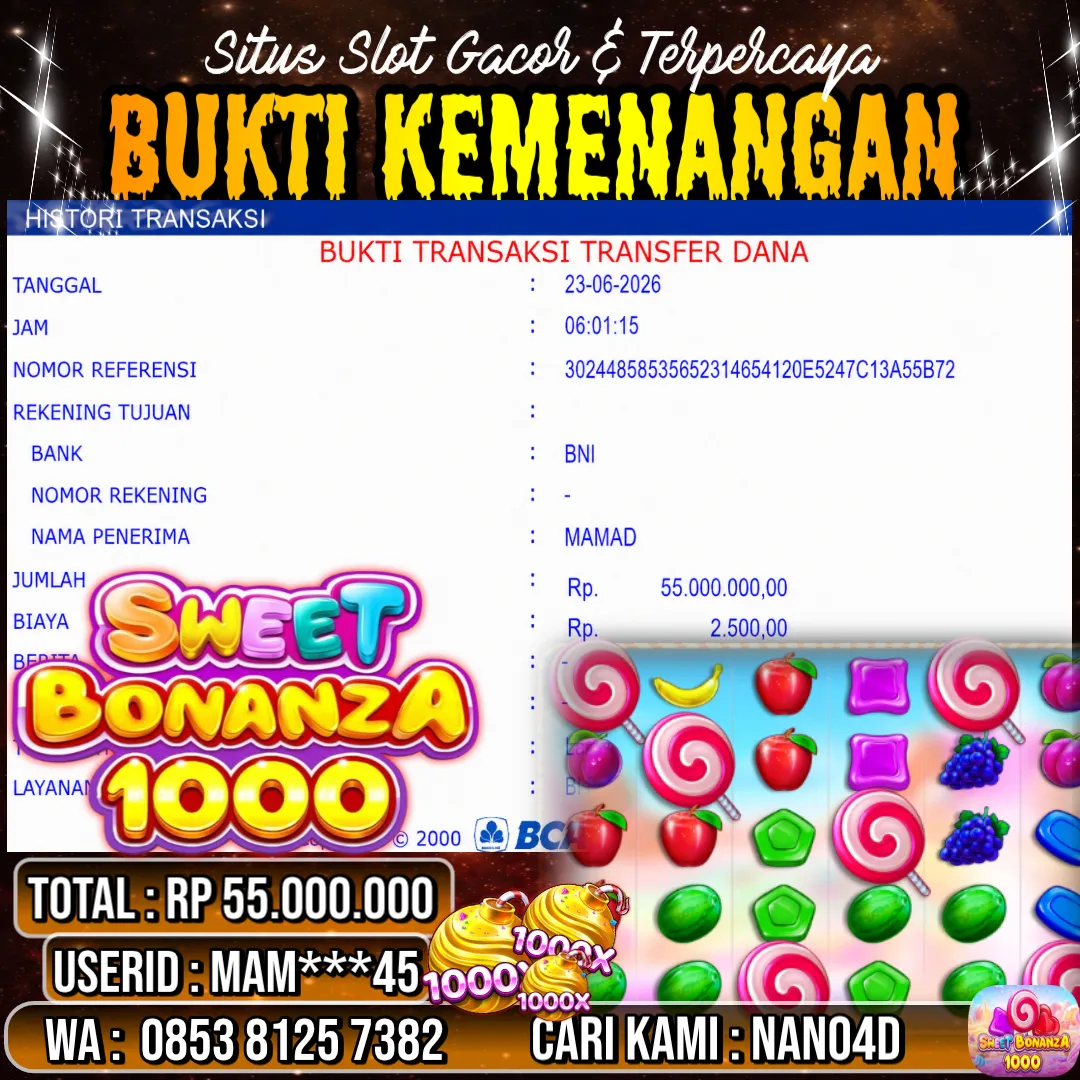 Bukti Jackpot & Pembayaran Nano4d Bandar Togel & Slot ! 287
