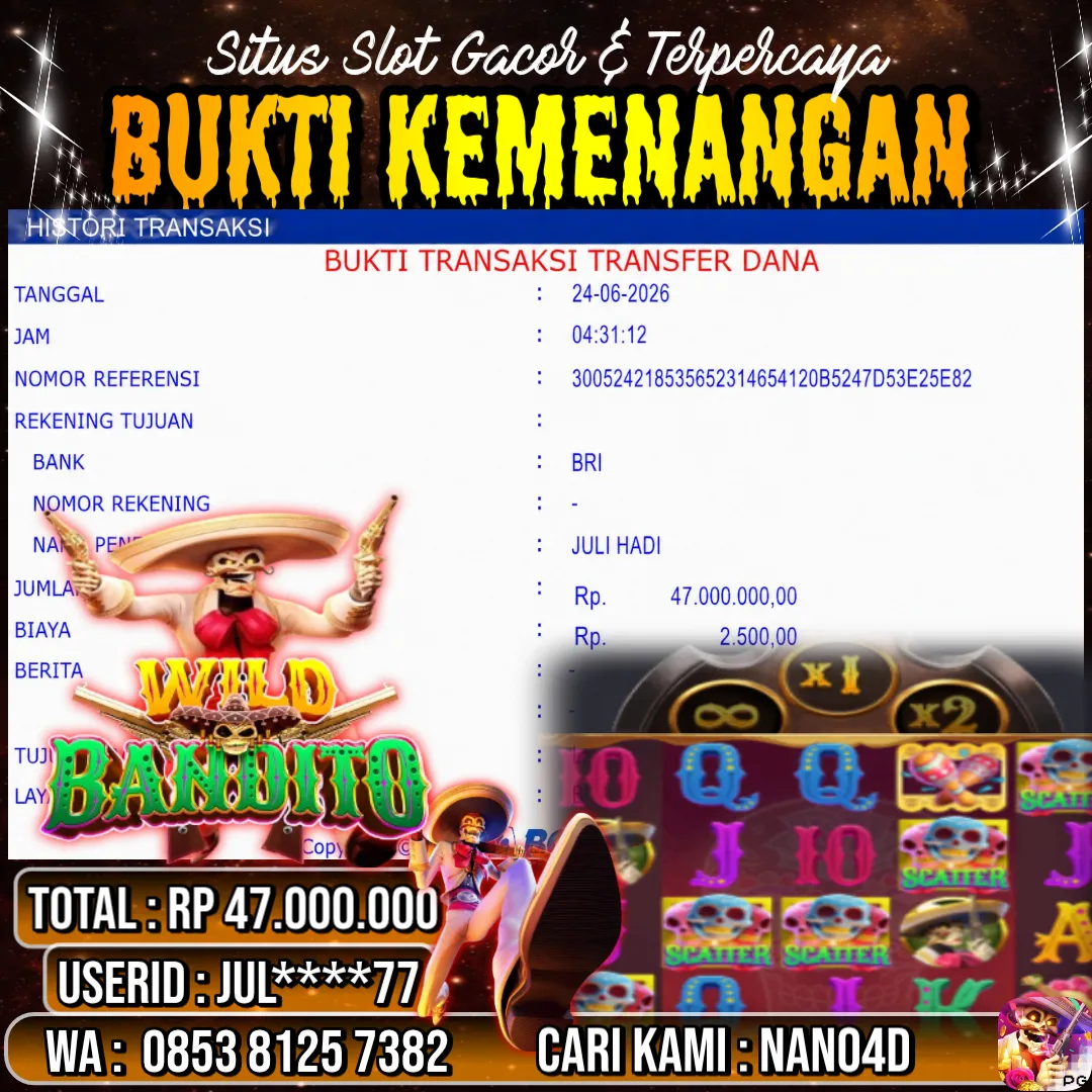 Bukti Jackpot & Pembayaran Nano4d Bandar Togel & Slot ! 288