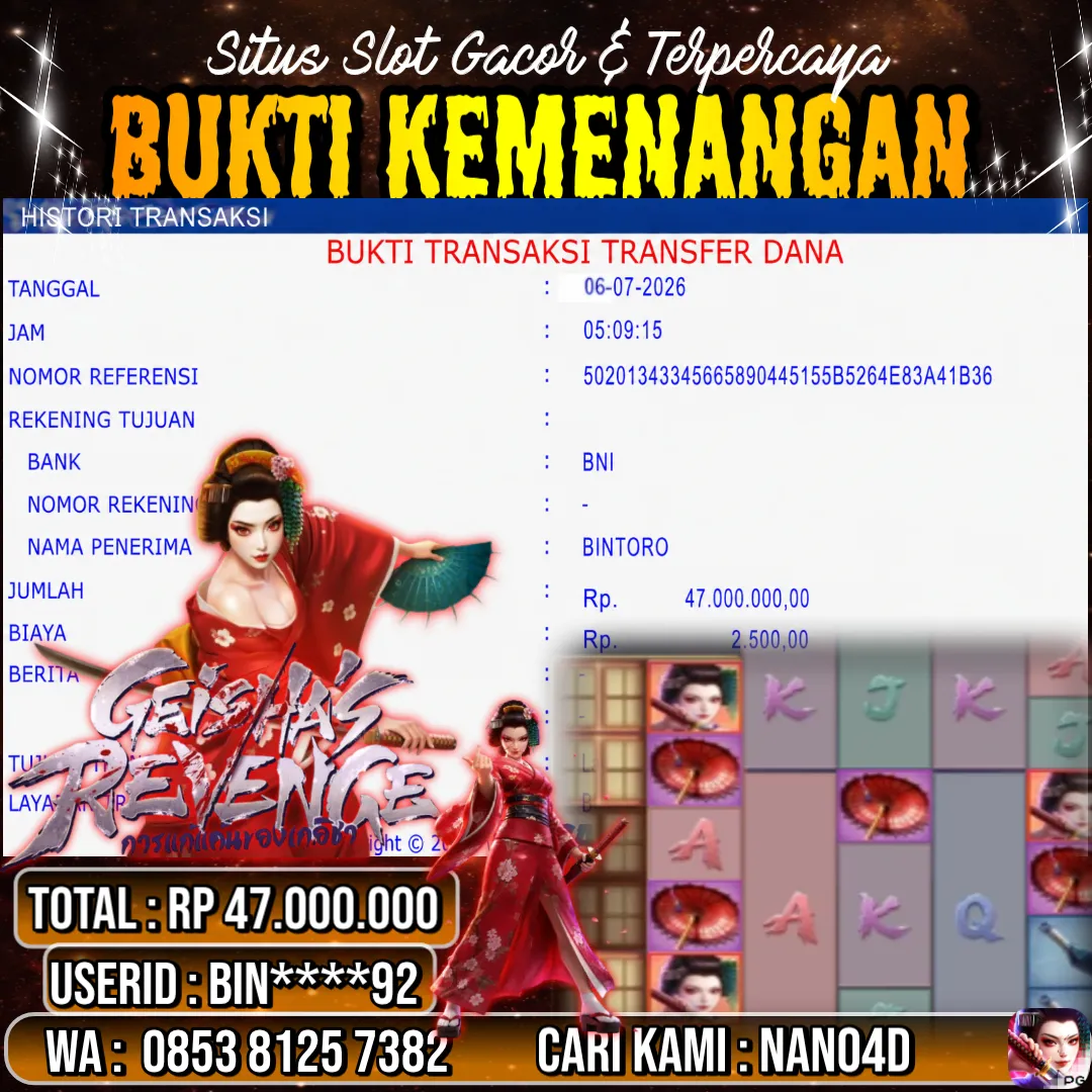 Bukti Jackpot & Pembayaran Nano4d Bandar Togel & Slot ! 300