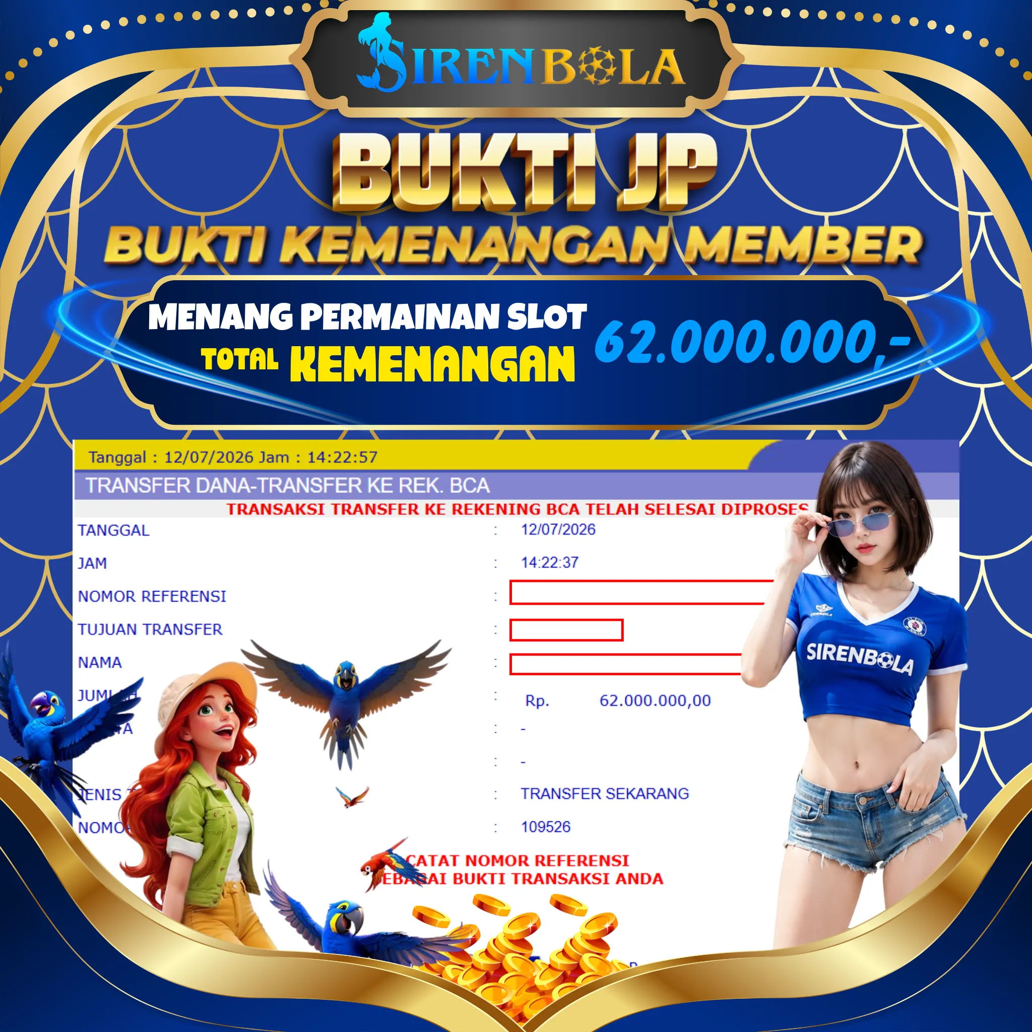 BUKTI JACKPOT 62 JT wings pf igazu ( 12 JULY 2026 ) LUNAS...