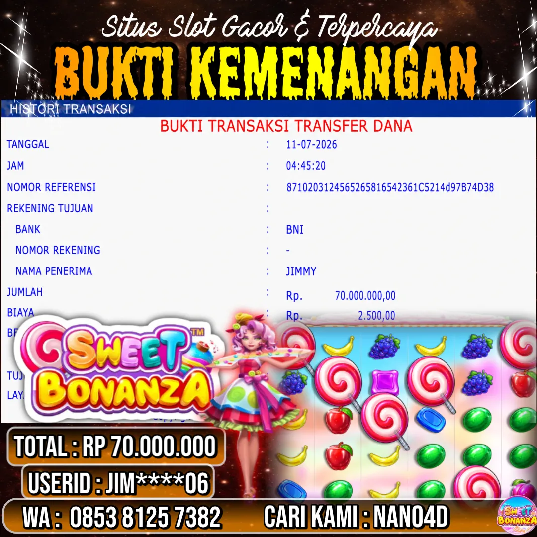 Bukti Jackpot & Pembayaran Nano4d Bandar Togel & Slot ! 305