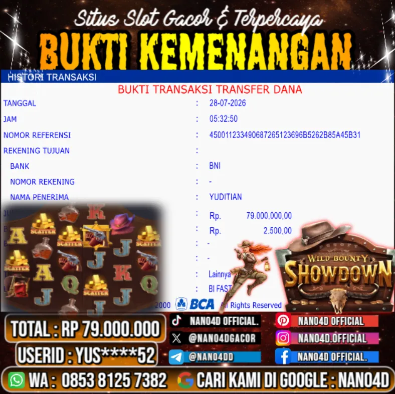 Bukti Jackpot & Pembayaran Nano4d Bandar Togel & Slot ! 322