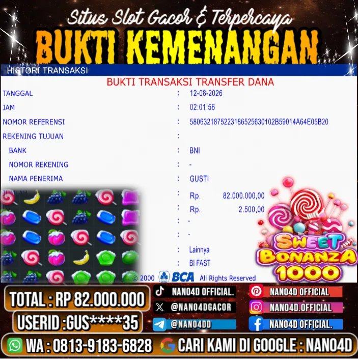 Bukti Jackpot & Pembayaran Nano4d Bandar Togel & Slot ! 336