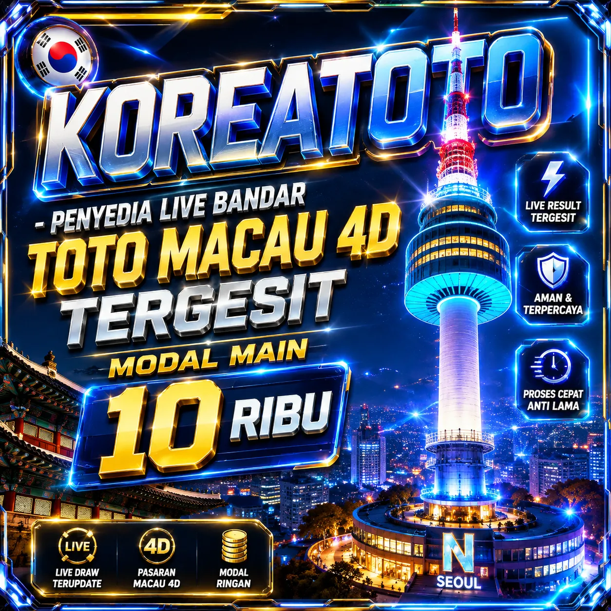 KOREATOTO - Penyedia Live Bandar Toto Macau 4D Tergesit Modal Main 10 Ribu