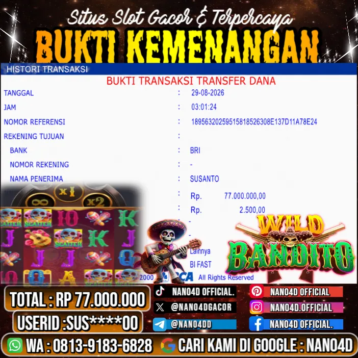 Bukti Jackpot & Pembayaran Nano4d Bandar Togel & Slot ! 347