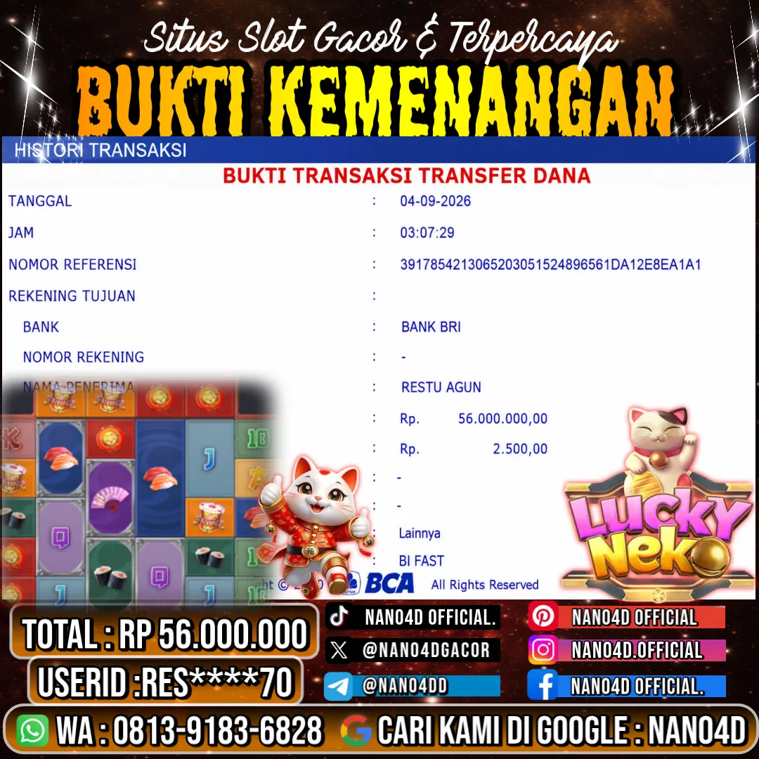 Bukti Jackpot & Pembayaran Nano4d Bandar Togel & Slot ! 353
