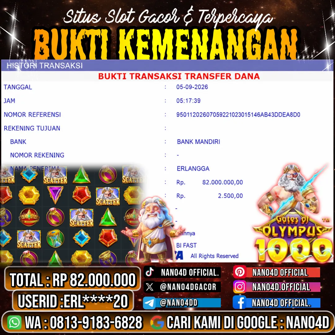 Bukti Jackpot & Pembayaran Nano4d Bandar Togel & Slot ! 354