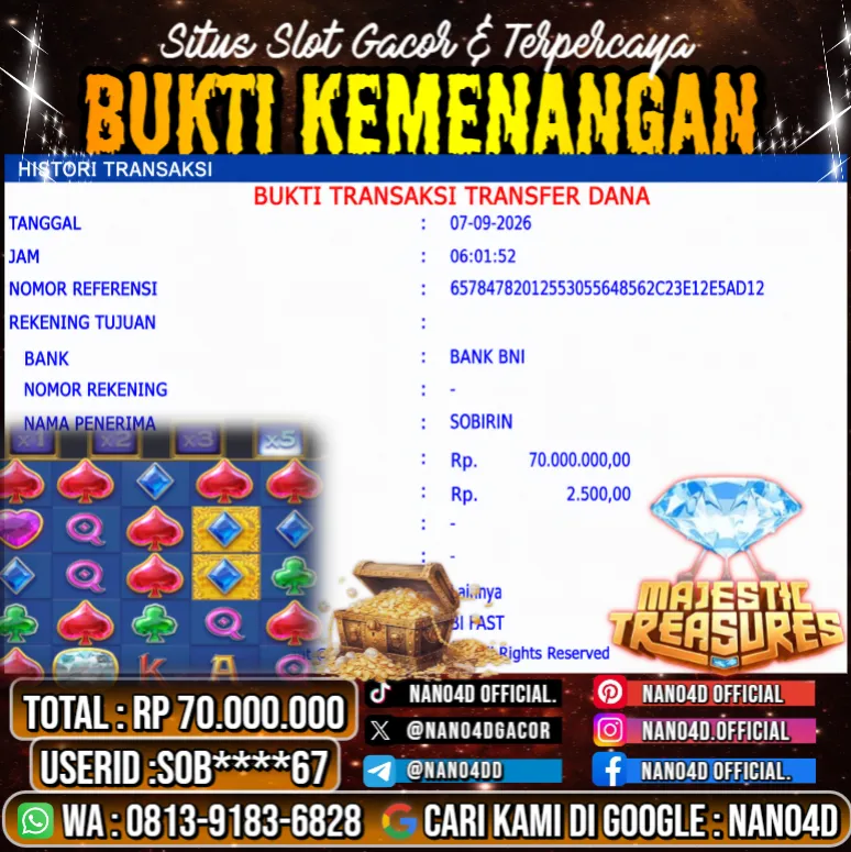 Bukti Jackpot & Pembayaran Nano4d Bandar Togel & Slot ! 356