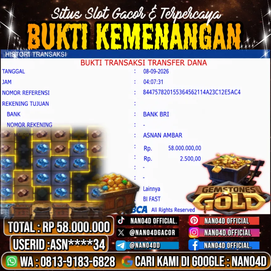 Bukti Jackpot & Pembayaran Nano4d Bandar Togel & Slot ! 357
