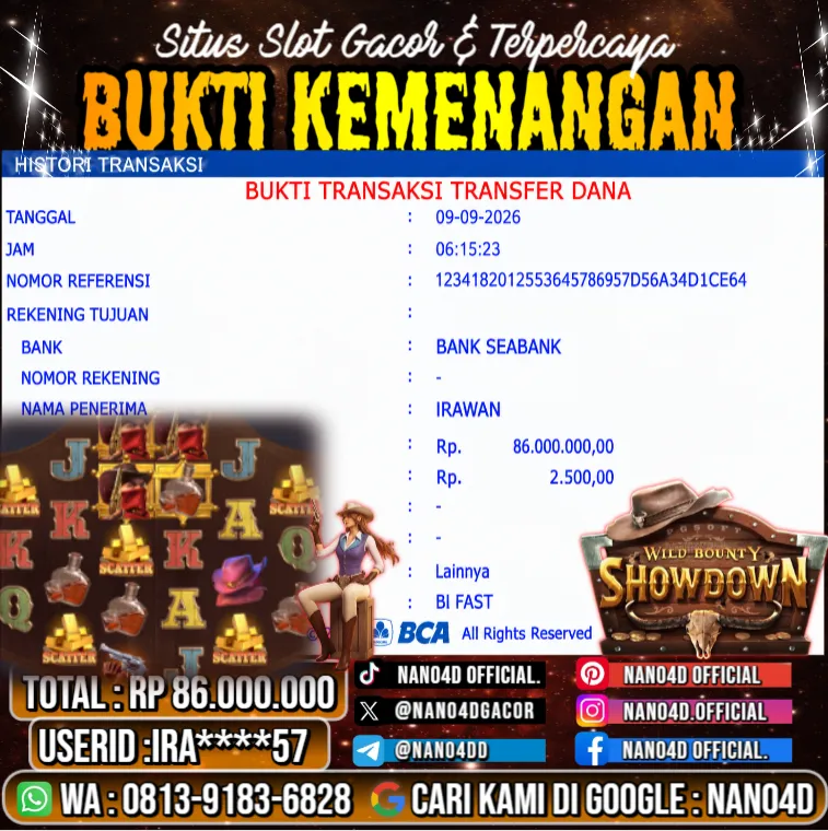 Bukti Jackpot & Pembayaran Nano4d Bandar Togel & Slot ! 358
