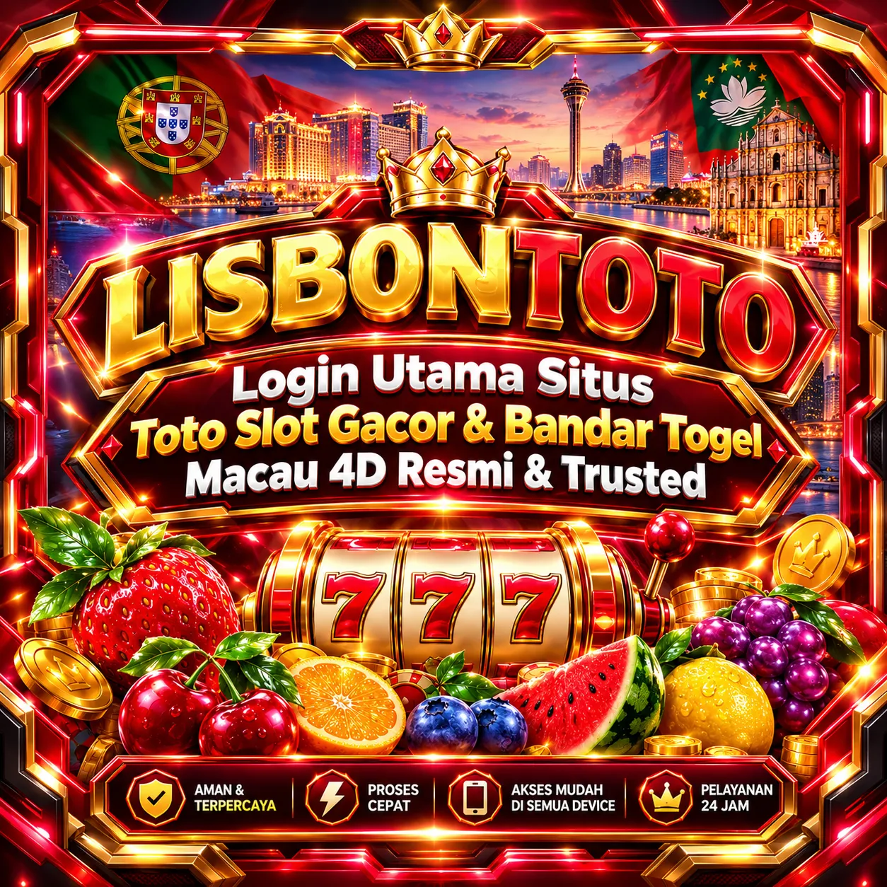 LISBONTOTO : Login Utama Situs Toto Slot Gacor & Bandar Togel Macau 4D Resmi & Trusted