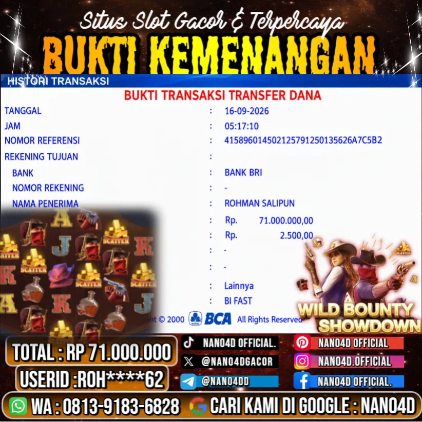 Bukti Jackpot & Pembayaran Nano4d Bandar Togel & Slot ! 364