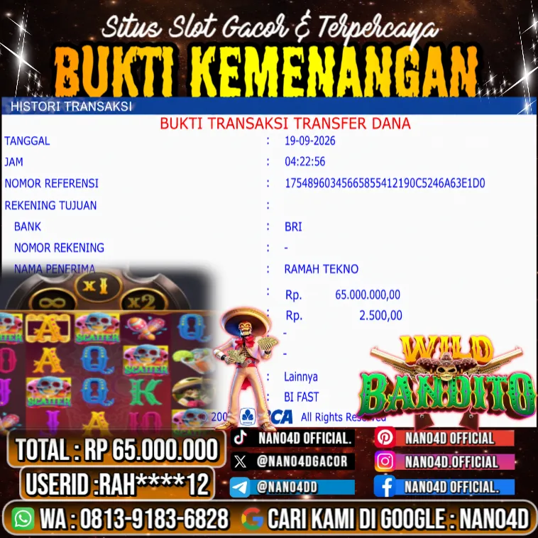 Bukti Jackpot & Pembayaran Nano4d Bandar Togel & Slot ! 367