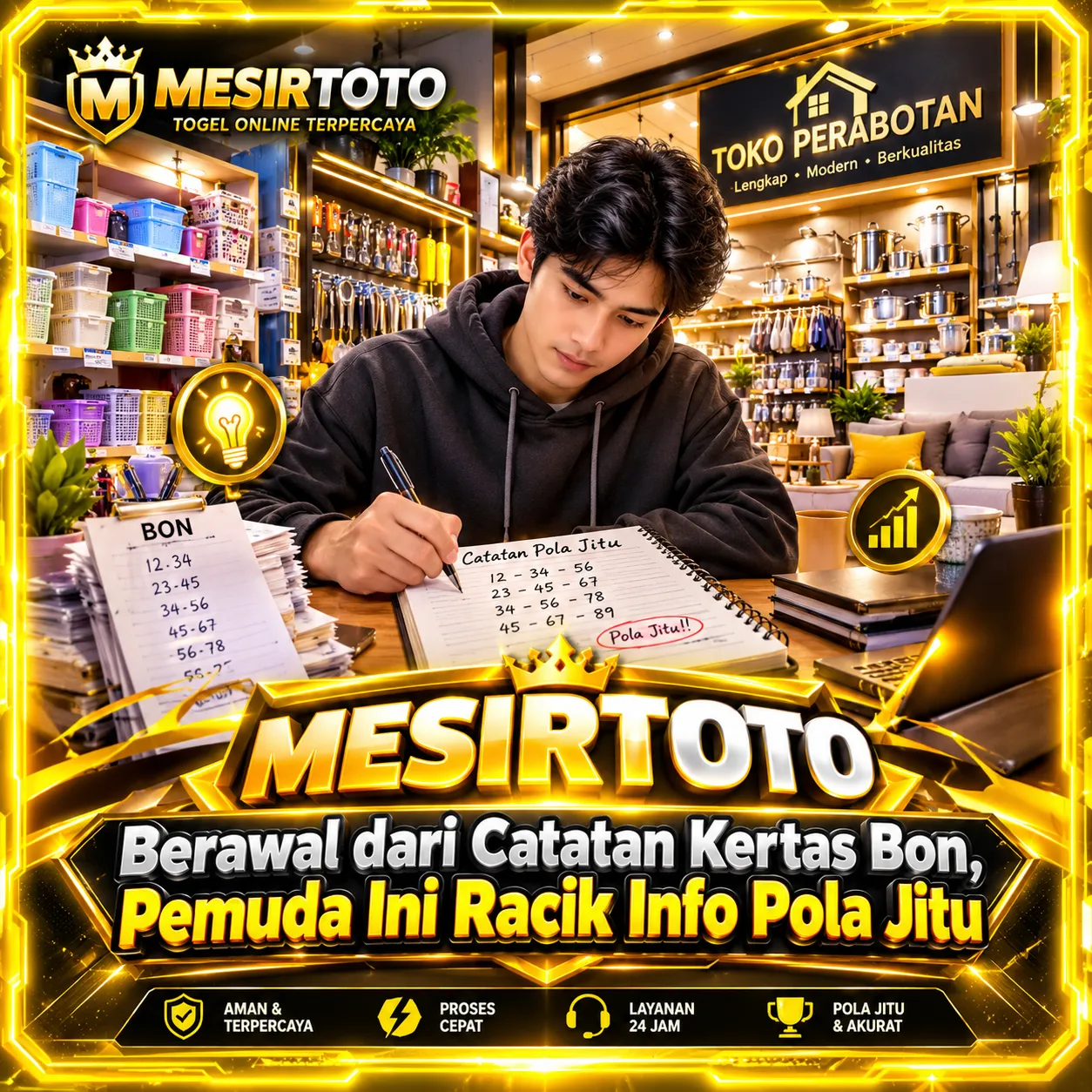 MESIRTOTO : Berawal dari Catatan Kertas Bon, Pemuda Ini Racik Info Pola Jitu