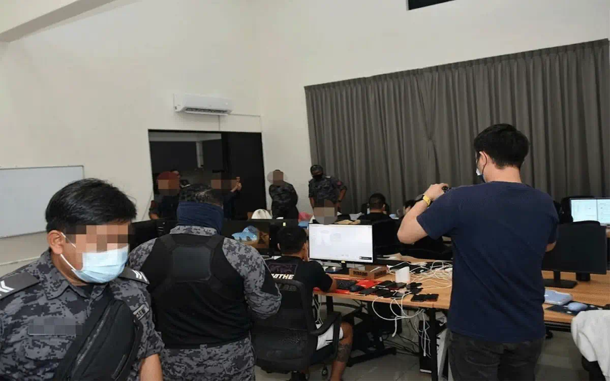 Geger di Sarawak! Polisi Gerebek 8 Lokasi, 74 Warga Asing Ditangkap dan 2 Jaringan Penipuan Online Terbongkar