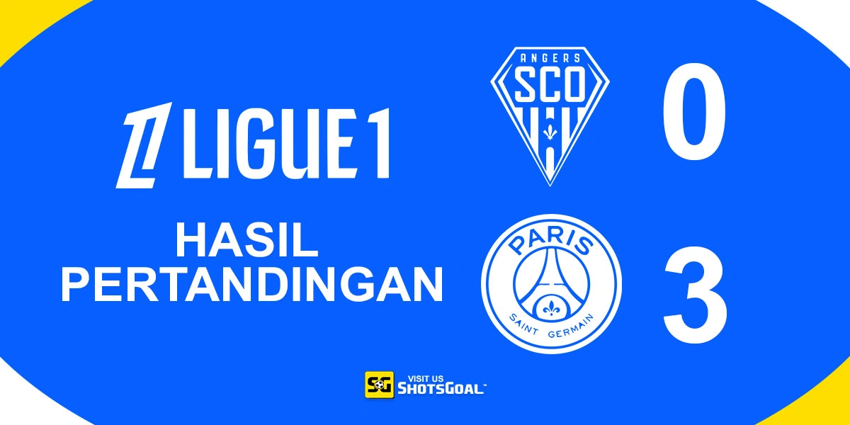 Angers 0-3 Paris Saint-Germain - Paris Saint-Germain Perlebar Jarak di Puncak Klasemen