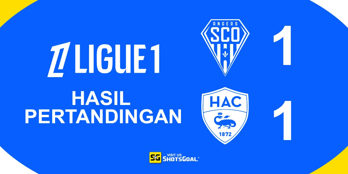 Angers 1-1 Le Havre - Duel Papan Bawah di Stade Raymond-Kopa Berakhir Imbang