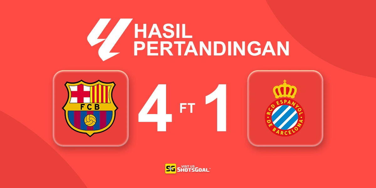 Barcelona 4-1 Espanyol - Barcelona Menang Mudah
