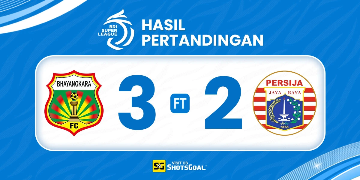 Bhayangkara 3-2 Persija - Peluang Juara Persija Terancam