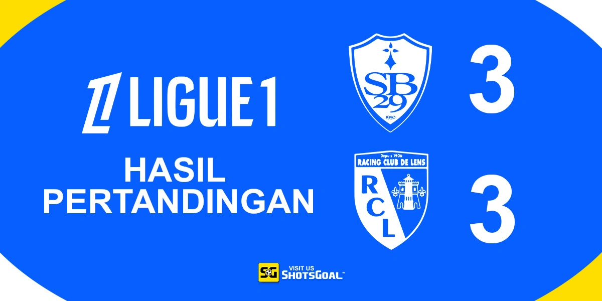 Brest 3-3 Lens - Lens Comeback untuk Raih Satu Poin