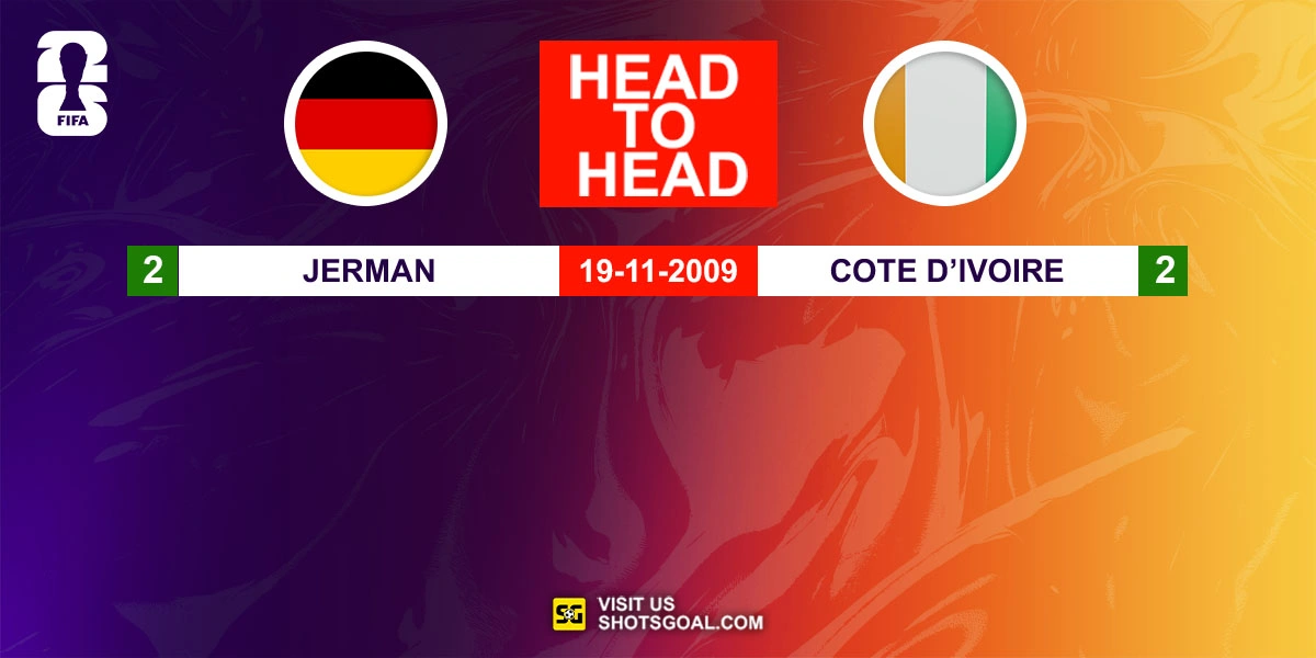 Head to Head Jerman vs. Cote d'Ivoire