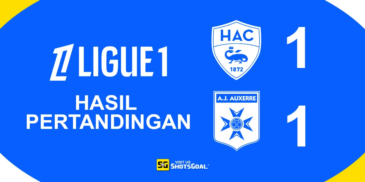 Le Havre 1-1 Auxerre - Dua Gol di Babak Pertama Jadi Penentu