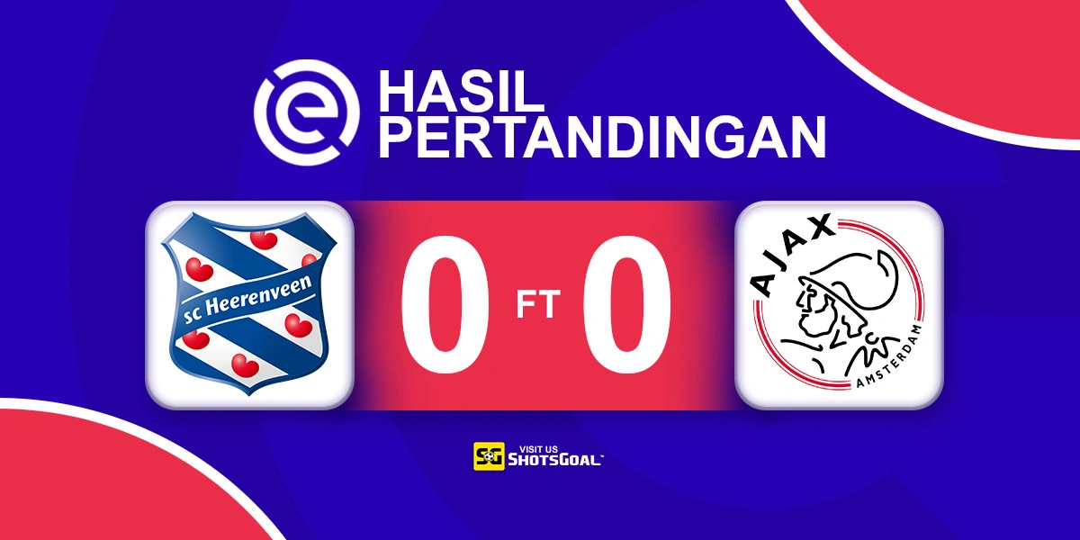 Heerenveen 0-0 Ajax - Lapangan Basah Persulit Kedua Klub di Laga Pamungkas