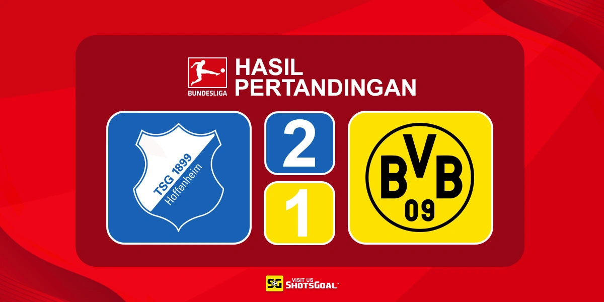 Hoffenheim 2-1 Borussia Dortmund - Dua Penalti Kramaric Bawa Hoffenheim Taklukkan Borussia Dortmund