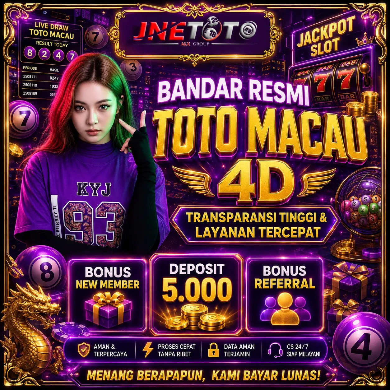 JNETOTO - Bandar Resmi Toto Macau 4D Transparansi Tinggi & Layanan Tercepat