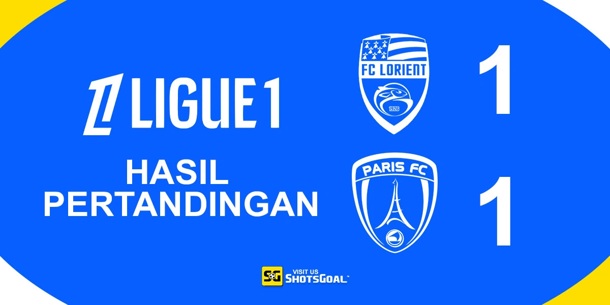 Lorient 1-1 Paris FC - Munetsi Selamatkan Satu Poin untuk Paris FC