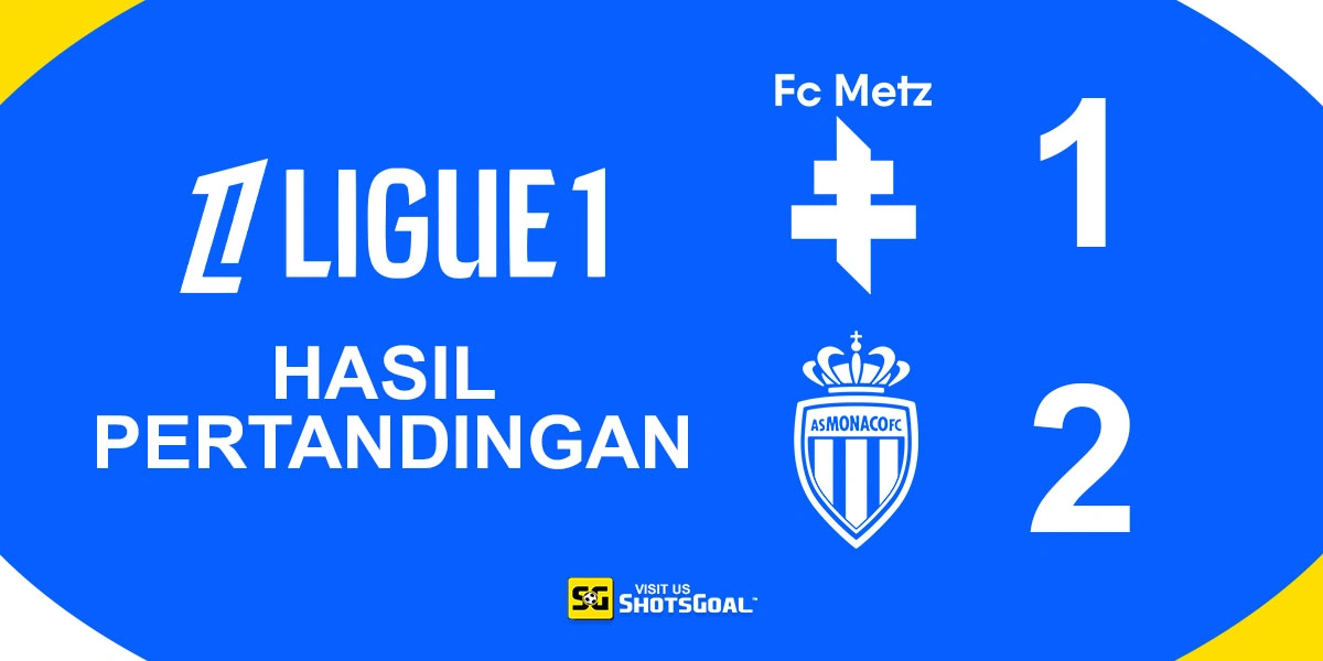 Metz 1-2 AS Monaco - Kalah Dramatis dari AS Monaco, Metz Dipastikan Terdegradasi ke Ligue 2