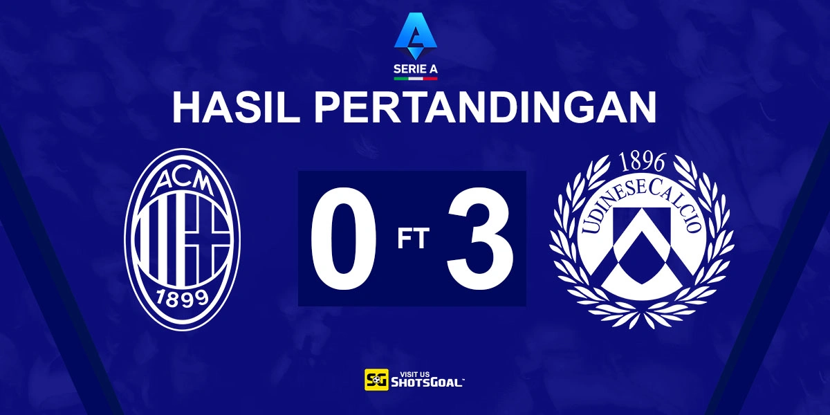 AC Milan 0-3 Udinese - Udinese Rusak Peluang Juara AC Milan
