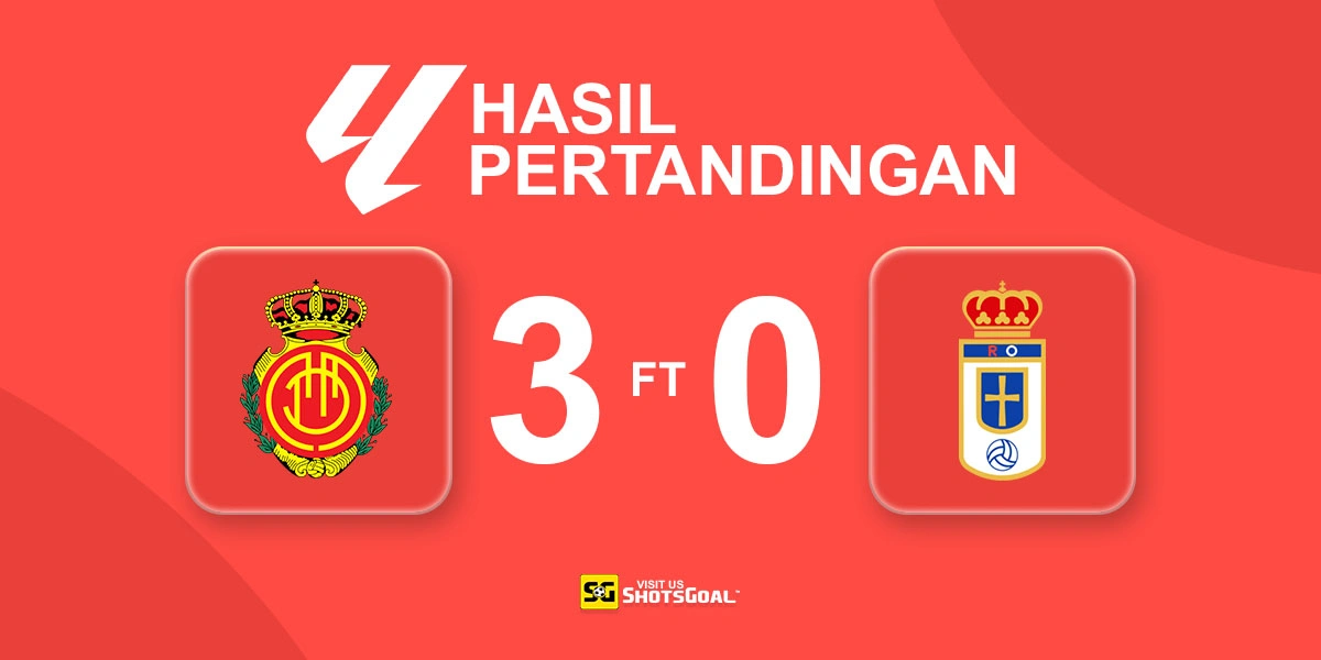 Mallorca 3-0 Real Oviedo - Mallorca Menang, Namun Tetap Degradasi