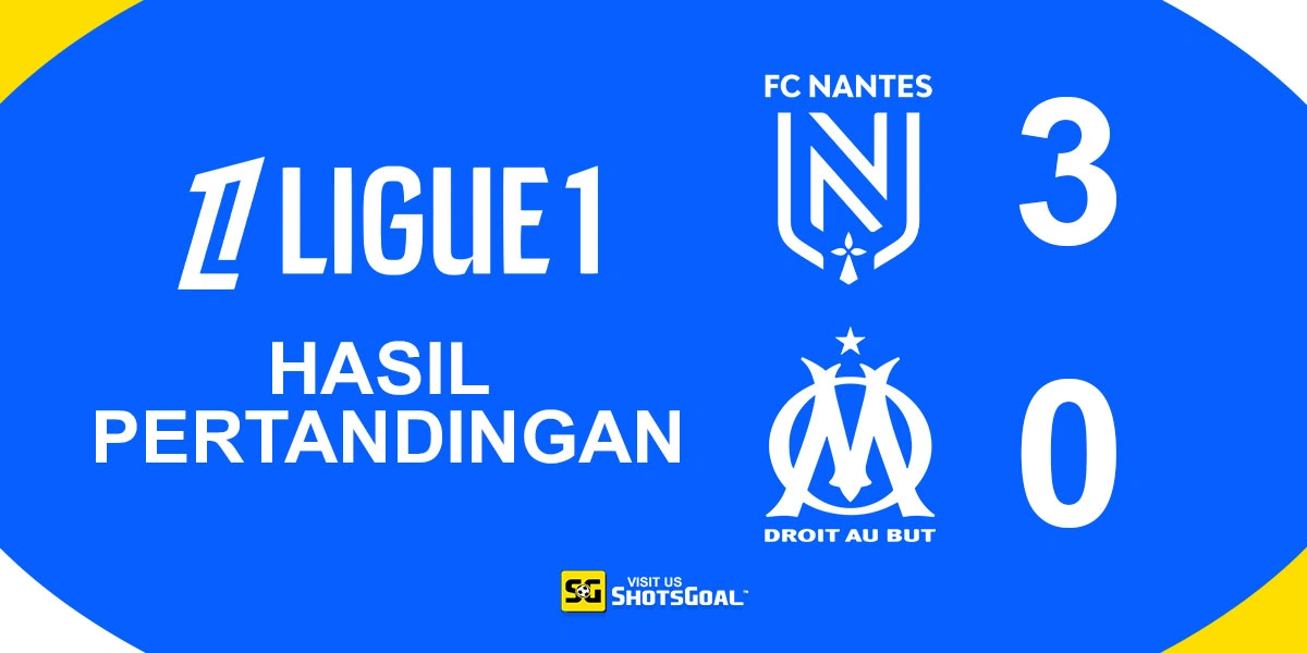 Nantes 3-0 Marseille - Nantes Hancurkan Marseille dengan Tiga Gol Tanpa Balas