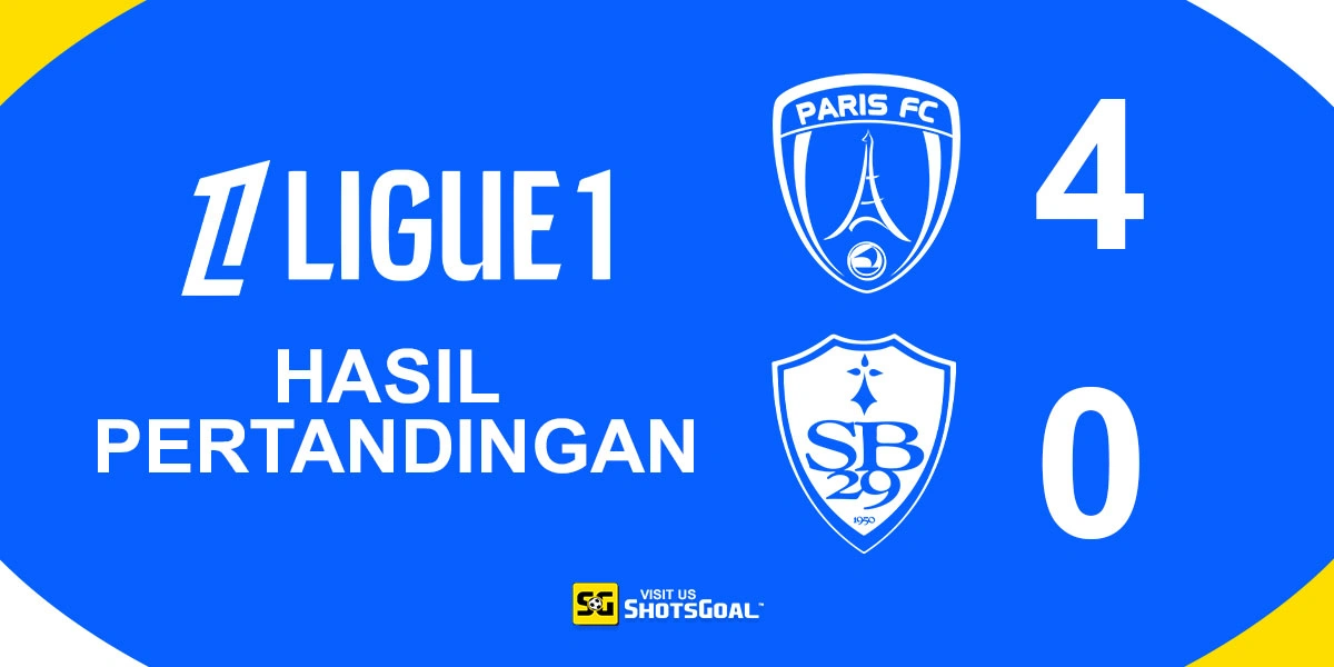 Paris FC 4-0 Brest - Paris FC Hancurkan Brest dengan Kemenangan Telak
