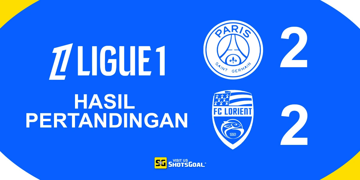 Paris Saint-Germain 2-2 Lorient - Paris Saint-Germain Kehilangan Dua Poin dalam Perburuan Gelar