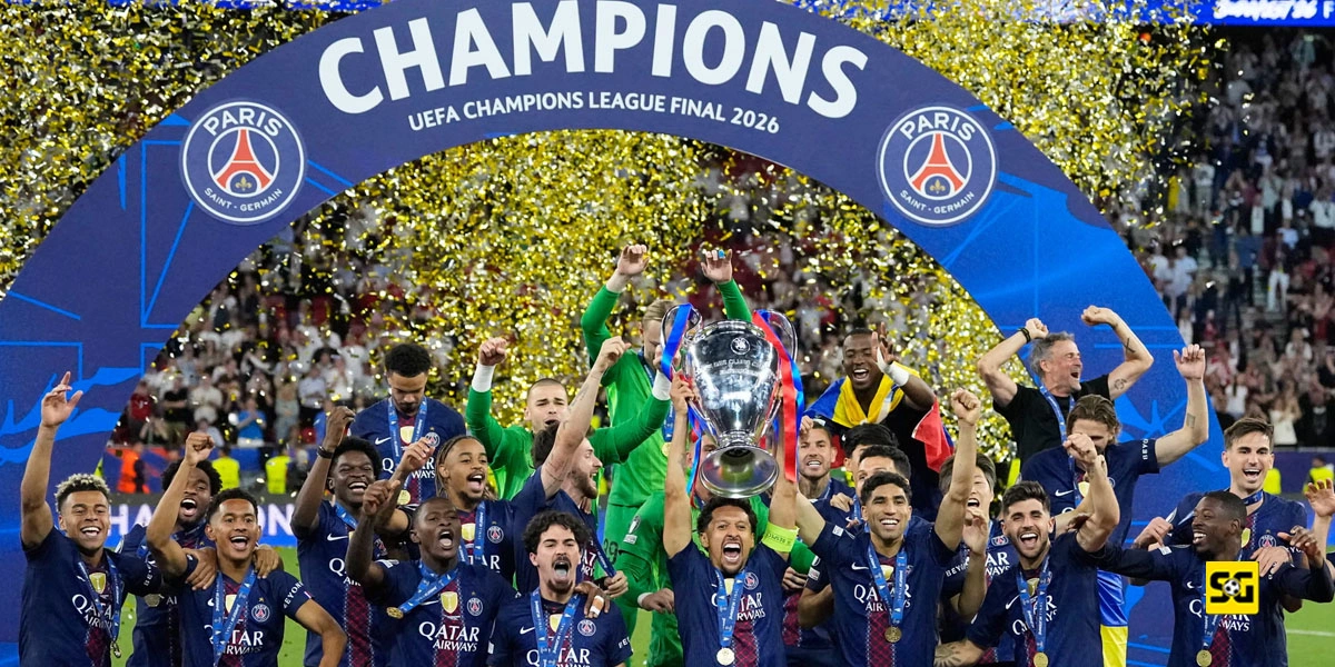 Paris Saint-Germain dengan Trofi Liga Champions 2025-2026