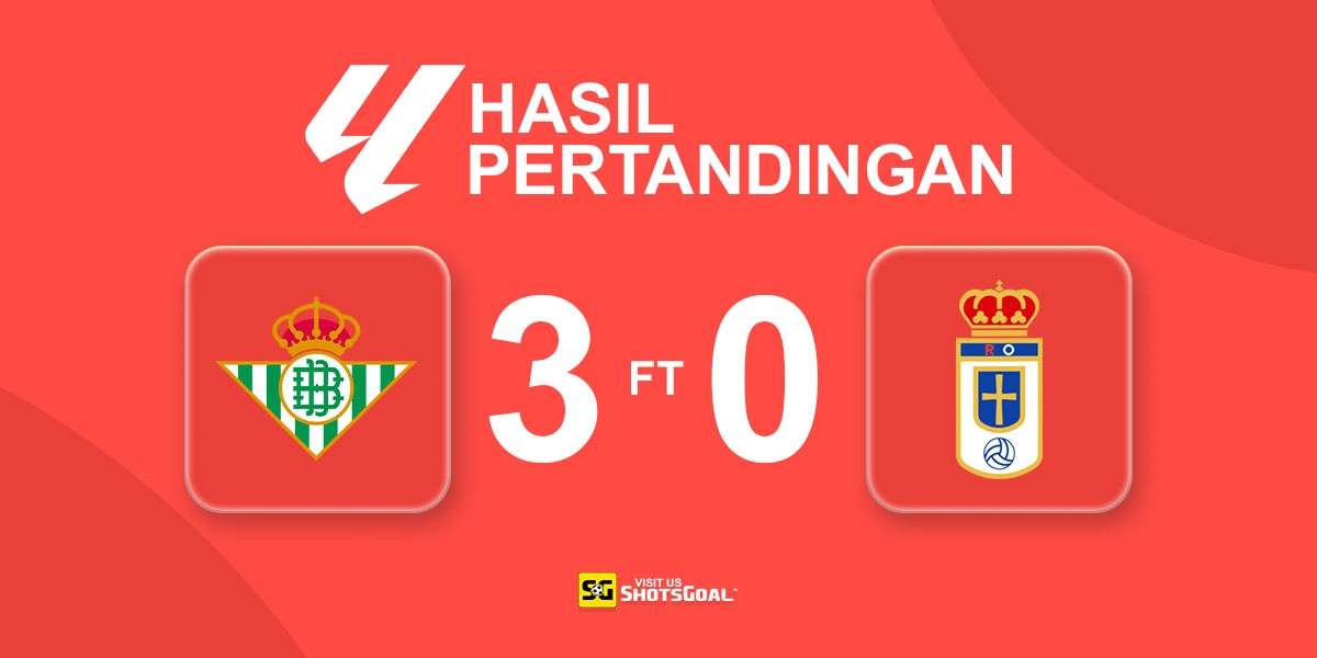 Real Betis 3-0 Real Oviedo - Real Oviedo Semakin Dekat dengan Degradasi